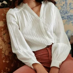 Blouse en coton BAILEY blanc