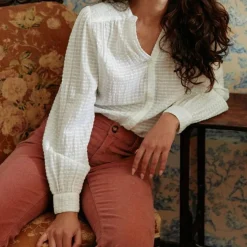 Blouse en coton BAILEY blanc