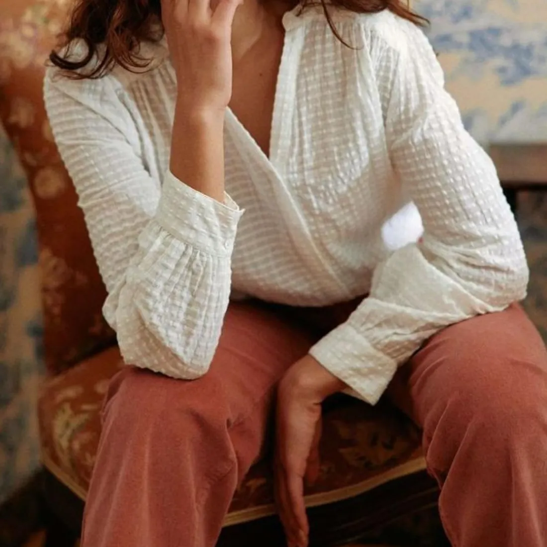 Blouse en coton BAILEY blanc