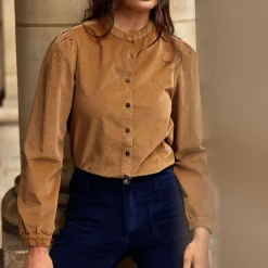 Blouse en coton BLONDIE camel