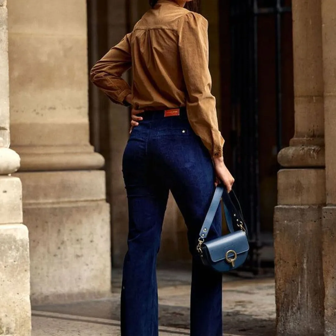Blouse en coton BLONDIE camel