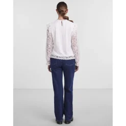 Blouse en dentelle manches longues Colline blanc écru Tia