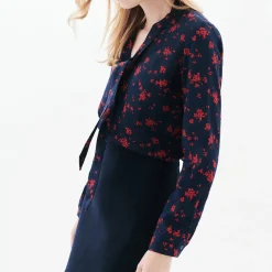Blouse femme noire en viscose