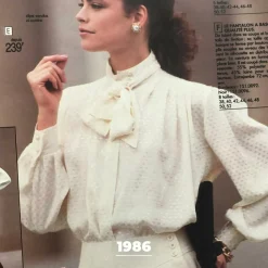 Blouse lavallière kaki - Sylvie