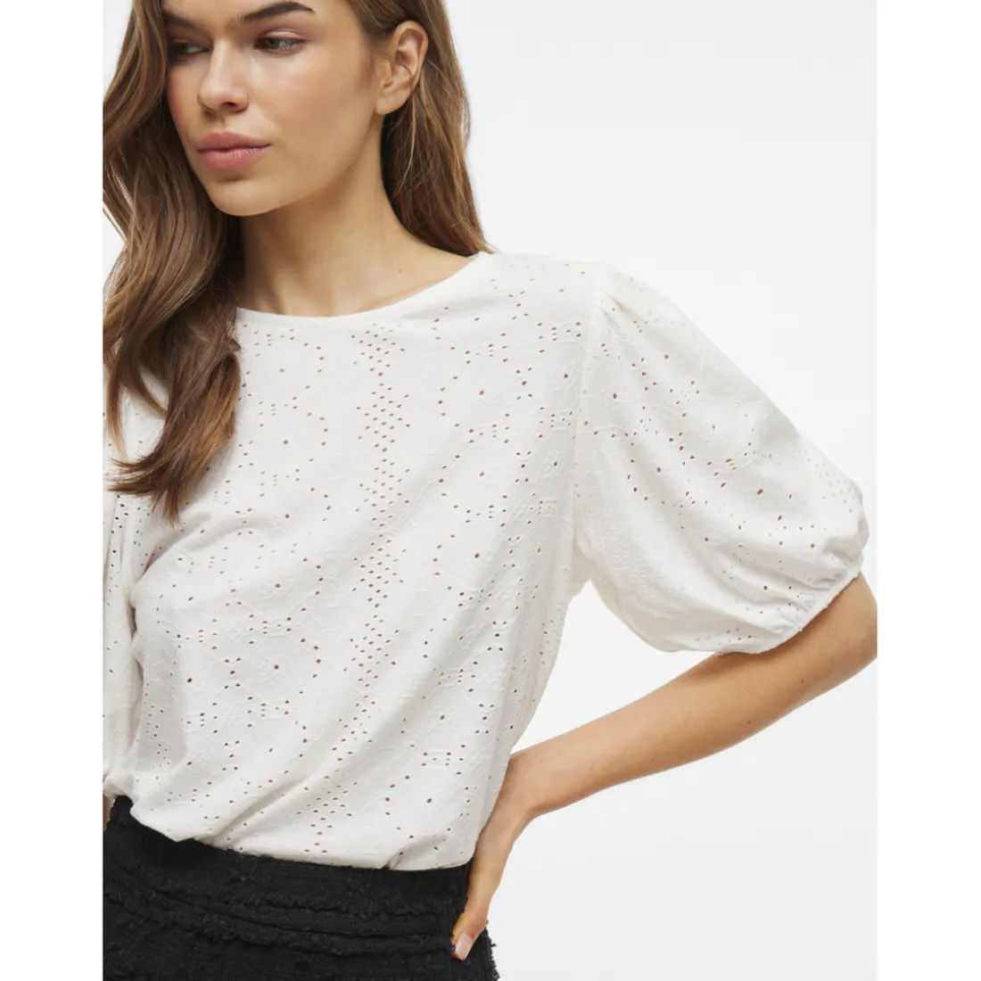 Blouse manches 2/4 Kally blanc Ella