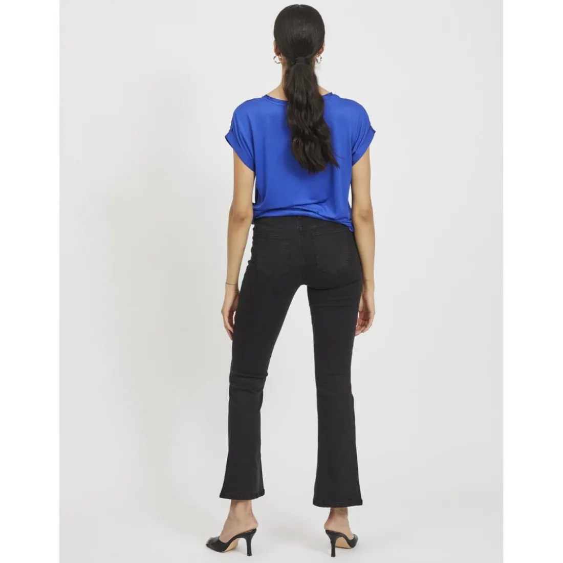 Blouse manches courtes bleu Queen