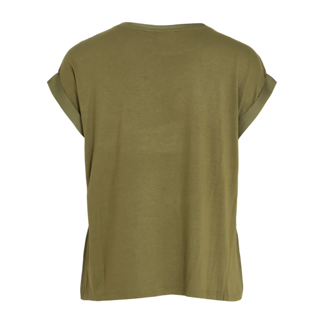 Blouse manches courtes en satin Ellette vert Beth