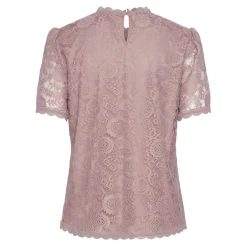 Blouse manches courtes en dentelle Colline violet Rhea