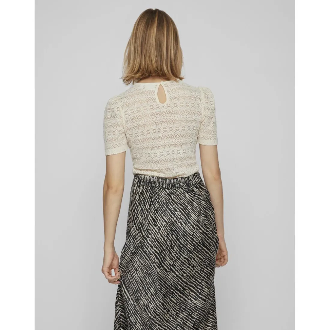 Blouse manches courtes gris Ruby