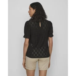 Blouse manches courtes noir Yara