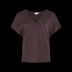 Blouse manches courtes violet Lara