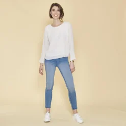 Blouse manches longues doublée femme