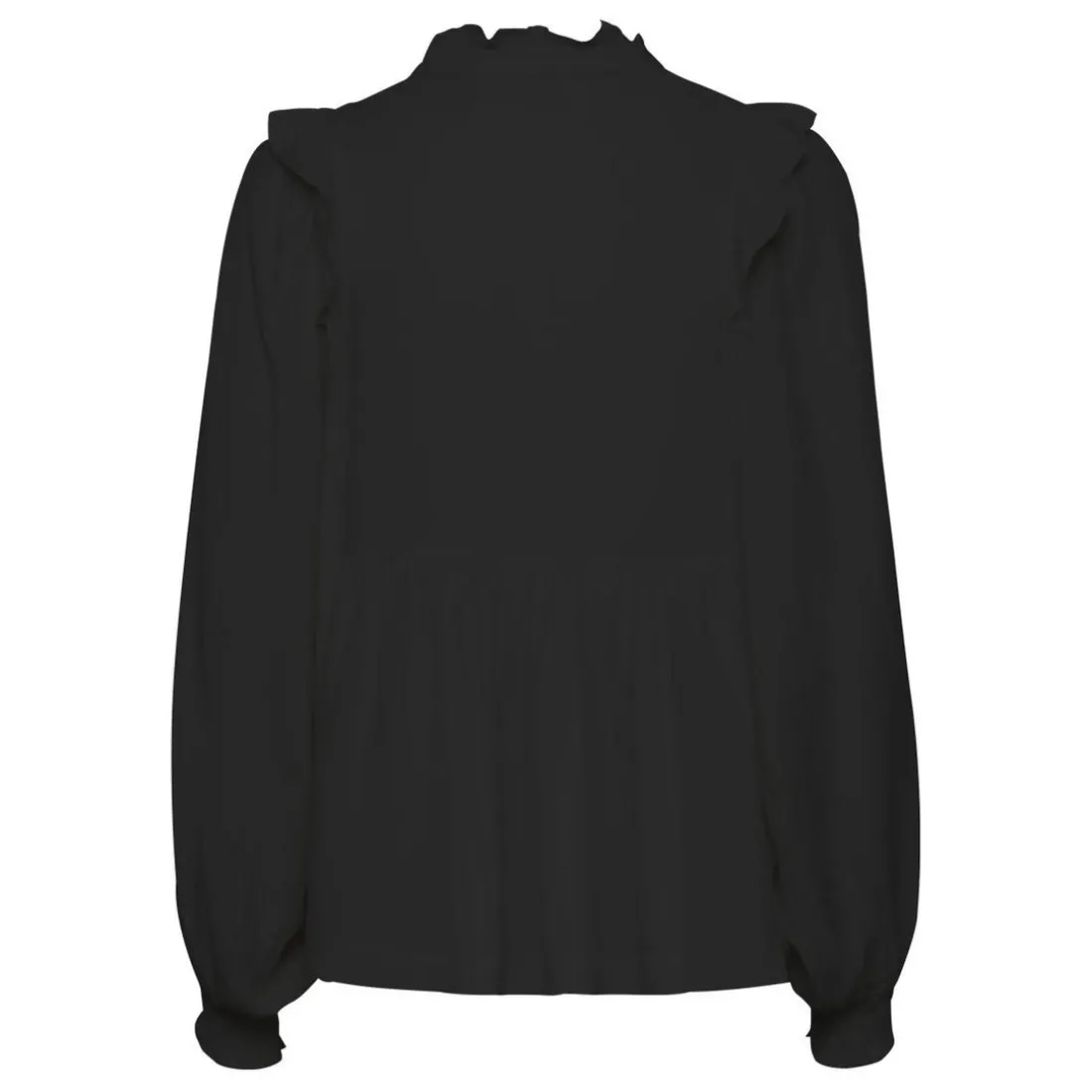 Blouse manches longues femme noir en viscose