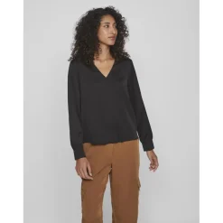 Blouse manches longues noir Louise