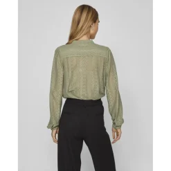 Blouse manches longues vert foncé Anya