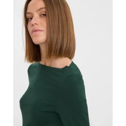 Blouse Regular Fit Col bateau Manches 3/4 Longueur regular vert Julia
