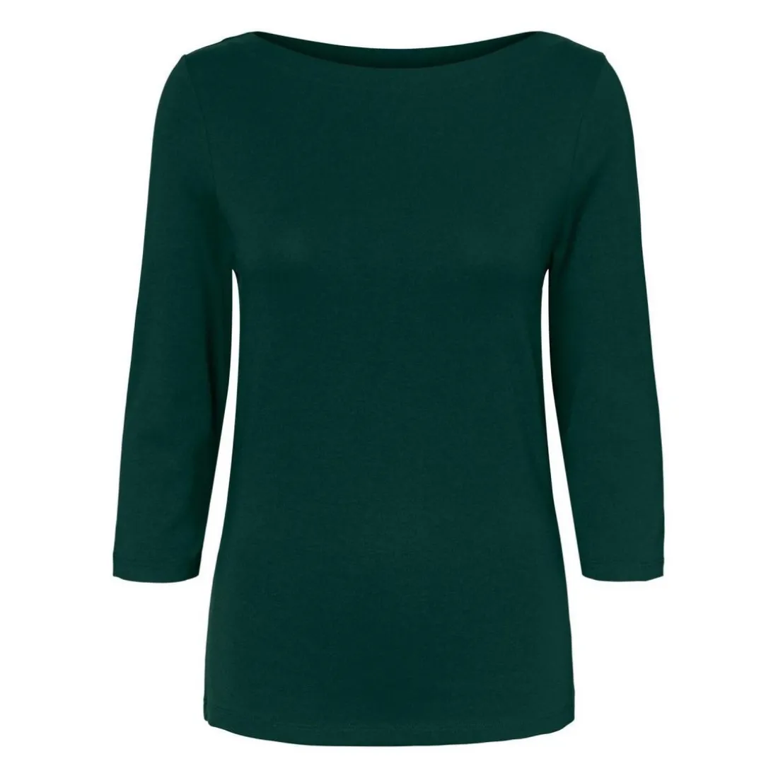 Blouse Regular Fit Col bateau Manches 3/4 Longueur regular vert Julia