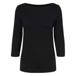Blouse Regular Fit Col bateau Manches 3/4 Longueur regular noir