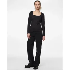Blouse reversible manches longues Neja noir Maud
