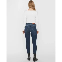 Blouse Slim Fit Col en U Manches longues blanc