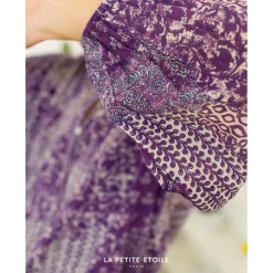 Blouse VOLUSA violet en coton