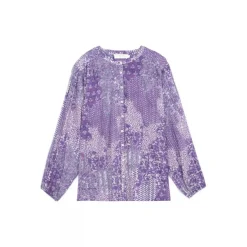 Blouse VOLUSA violet en coton