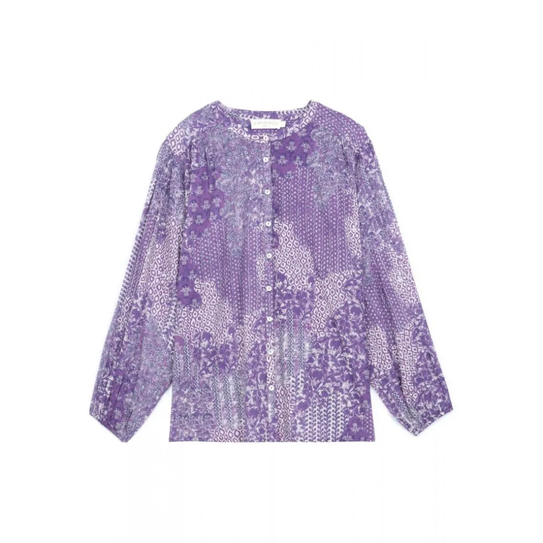 Blouse VOLUSA violet en coton
