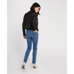 Blouson droit avec col cranté à revers