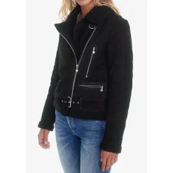 Blouson en cuir JUDITH noir