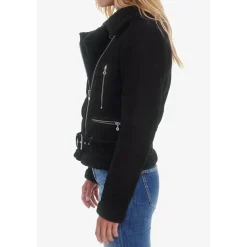 Blouson en cuir JUDITH noir