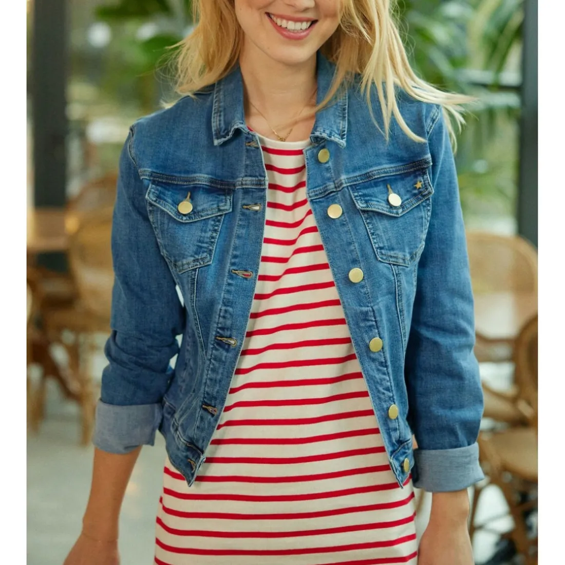 Blouson en jean - Bleu