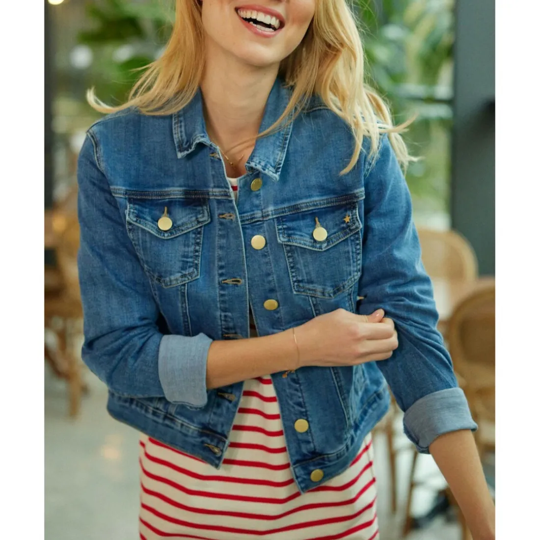 Blouson en jean - Bleu