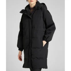 Blouson Femme Long Puffer noir