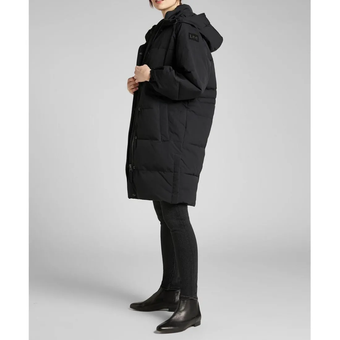 Blouson Femme Long Puffer noir