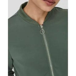 Bombers anti-froid Col rond Manches longues Longueur regular vert