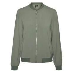 Bombers anti-froid Col rond Manches longues Longueur regular vert