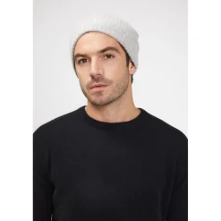 Bonnet unisexe en cachemire gris perle