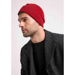 Bonnet unisexe en cachemire bordeau bordeaux