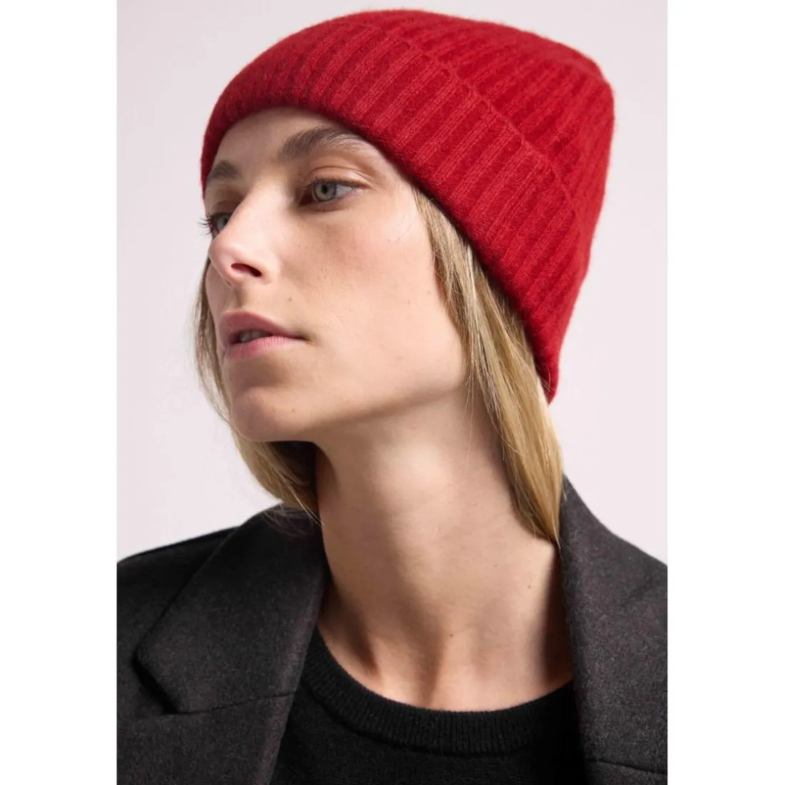 Bonnet unisexe en cachemire bordeau bordeaux