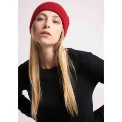Bonnet unisexe en cachemire bordeau bordeaux