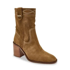 Boots - Camel brun rose en cuir