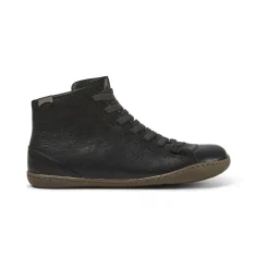 Boots à zip élastique Peu noir en cuir