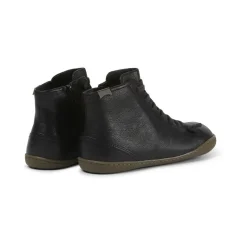 Boots à zip élastique Peu noir en cuir