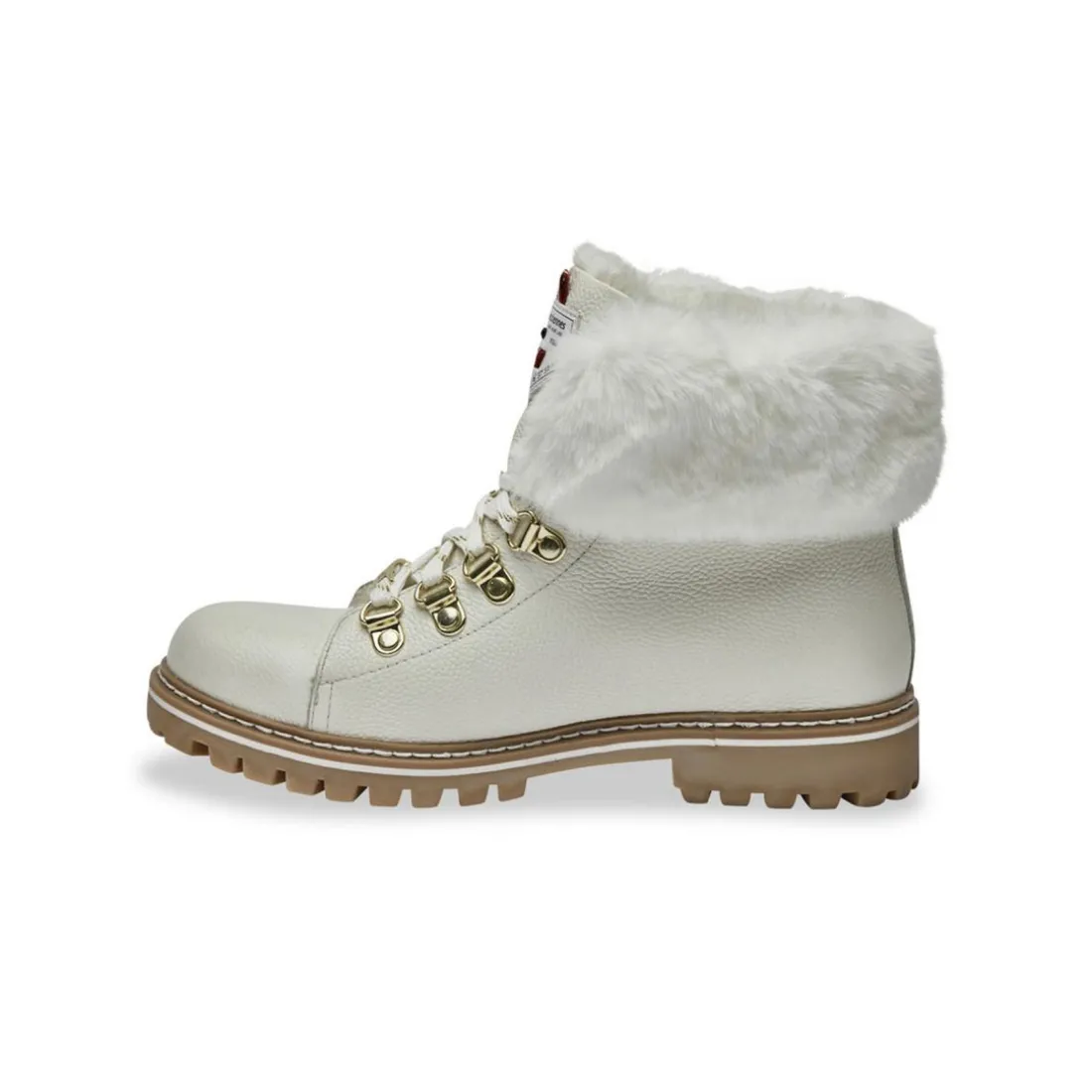 Boots blanc LACEN en cuir