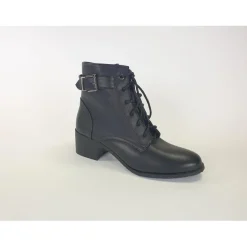 Boots Femme à lacet Noir