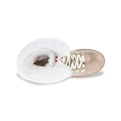 Bottes de neige femme beige léopard LACEN en cuir