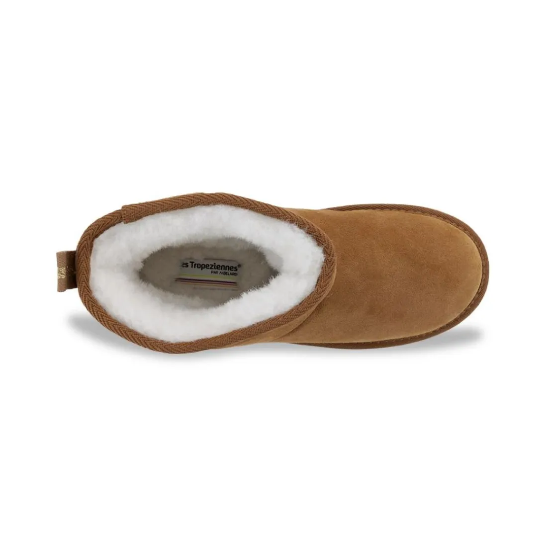 Bottes de neige femme en cuir camel CHAKIR