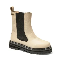 Bottes femme beige REMINI en cuir
