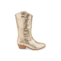 Bottes femme or irise LADYJA en cuir