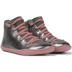 Bottines enfant - Peu Cami Kids argent en cuir